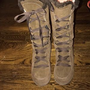 ‼️VERY WARM‼️ Brown NorthFace Lace Up Boots W 8.5